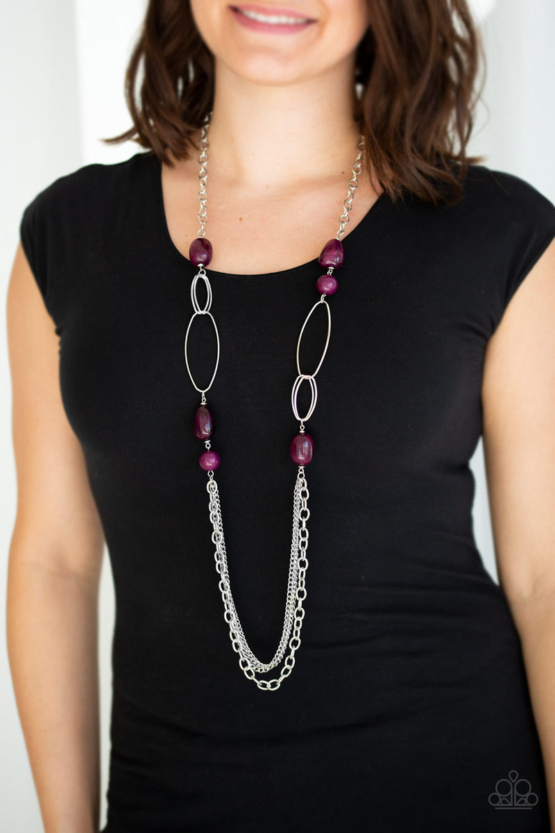 Paparazzi long hot sale purple necklace