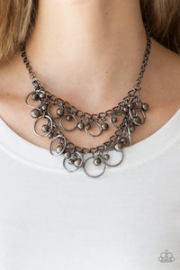 Warning Bells - Black Paparazzi Necklace